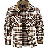 TACVASEN Men's Flannel Shirts Lightweight Cotton Button Down Long Sleeve Shirt Casual Plaid Pocket Shirts Outdoor