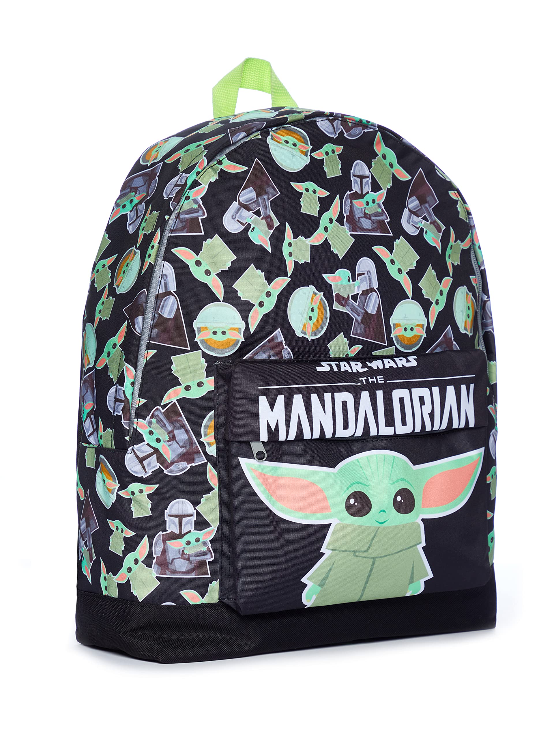 Star Wars The Mandalorian Baby Yoda Childrens Backpack Black Green