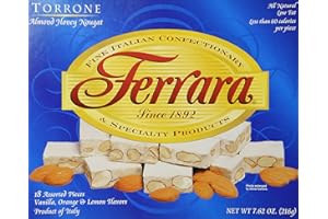Ferrara - Italian Torrone 18 pc. (Almond Honey Nougat Candy), (Pack of 2)- 7.62 oz. Boxes