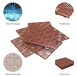Deck Tiles - 6-Pack Pavers - Polypropylene