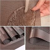 Miorkly Placemats and Coasters Set of 6 Dark Brown 45x30cm PVC Woven Vinyl view 4