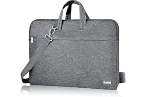 Voova Laptop Sleeve Shoulder Bag 13 13.3 14 Inch, Waterproof Carrying Case Compatible with Macbook Air 13 M1/M2, MacBook Pro 13/14, 13.5 Surface Laptop 3/4, Dell XPS 13, HP Chromebook 14,Grey