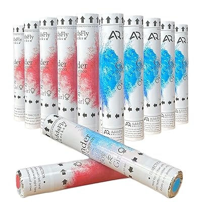 Download Buy Confetti Cannon Bundle 16 Pack Gender Reveal Party Supplies 12 Inch Compressed Air Party Popper Powder Confetti 8 Blue 8 Pink Online In Kazakhstan B0915cjryh