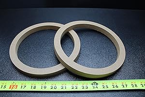 2 MDF Speaker Ring Spacer 8 INCH Wood 3/4 Thick Fiberglass Box ENCLOSE RING-8R