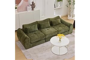 MAXMXX MAXMAXX 102" Cloud Sofa, 4-in-1 Folding Sofa Bed, Floor-Standing Boneless Couch, Futon Sofa Bed for Living Room, Bedroom and Entertainment Room (Green)