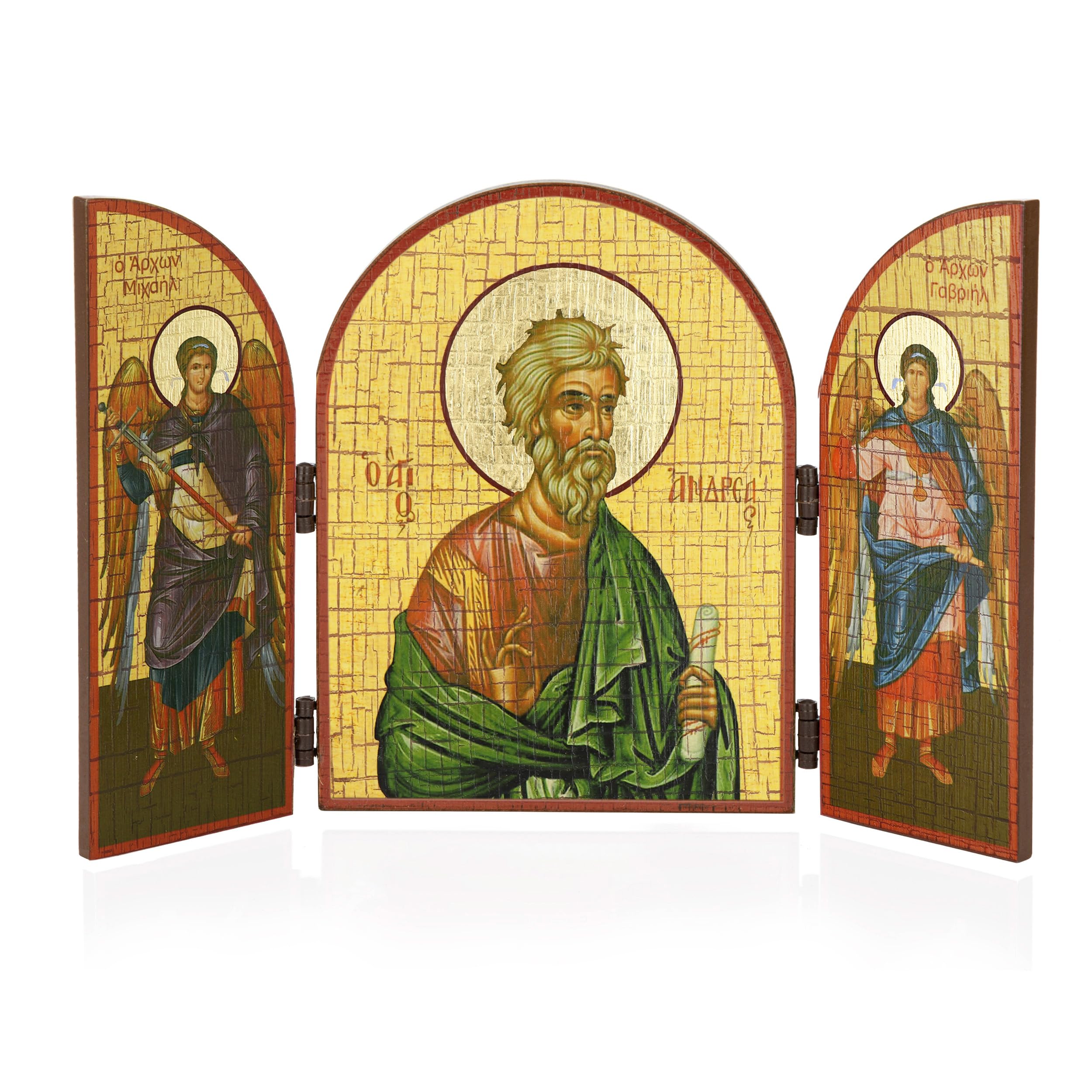 NKlaus Andreas Apostle Icon Triptych MDF Wood 25 x 16 cm Christian 13803