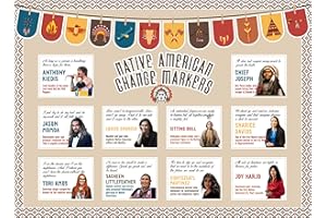 DREASMT Native American Heritage Month Bulletin Board Kit, American Indian History Month Leaders Bulletin Board Native American Classroom Decorations