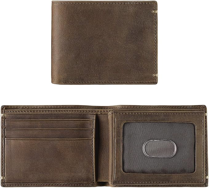 Buy Johnston & Murphy Men's Flip Bifold Wallet Tan Oiled Full Grain at