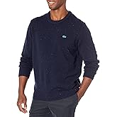 Lacoste Mens Regular Fit Speckled Print Wool Jersey Sweater