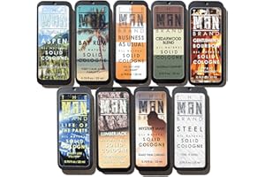 The Man Brand Solid Cologne Sample Set of 9 - Men's Sample Cologne Pack - Mens fragrance Sampler Set - Mens Travel Size Perfume Sampler Set (All or Nothing - 9 Pack - 0.75 oz each)