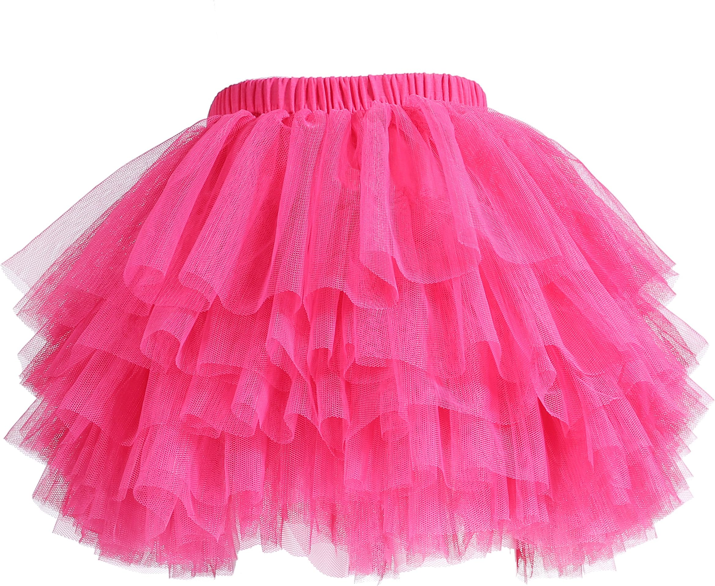 elamccorBaby Girls' Tutu Skirt Toddler 6 Layered Tulle Tutus 1-8T
