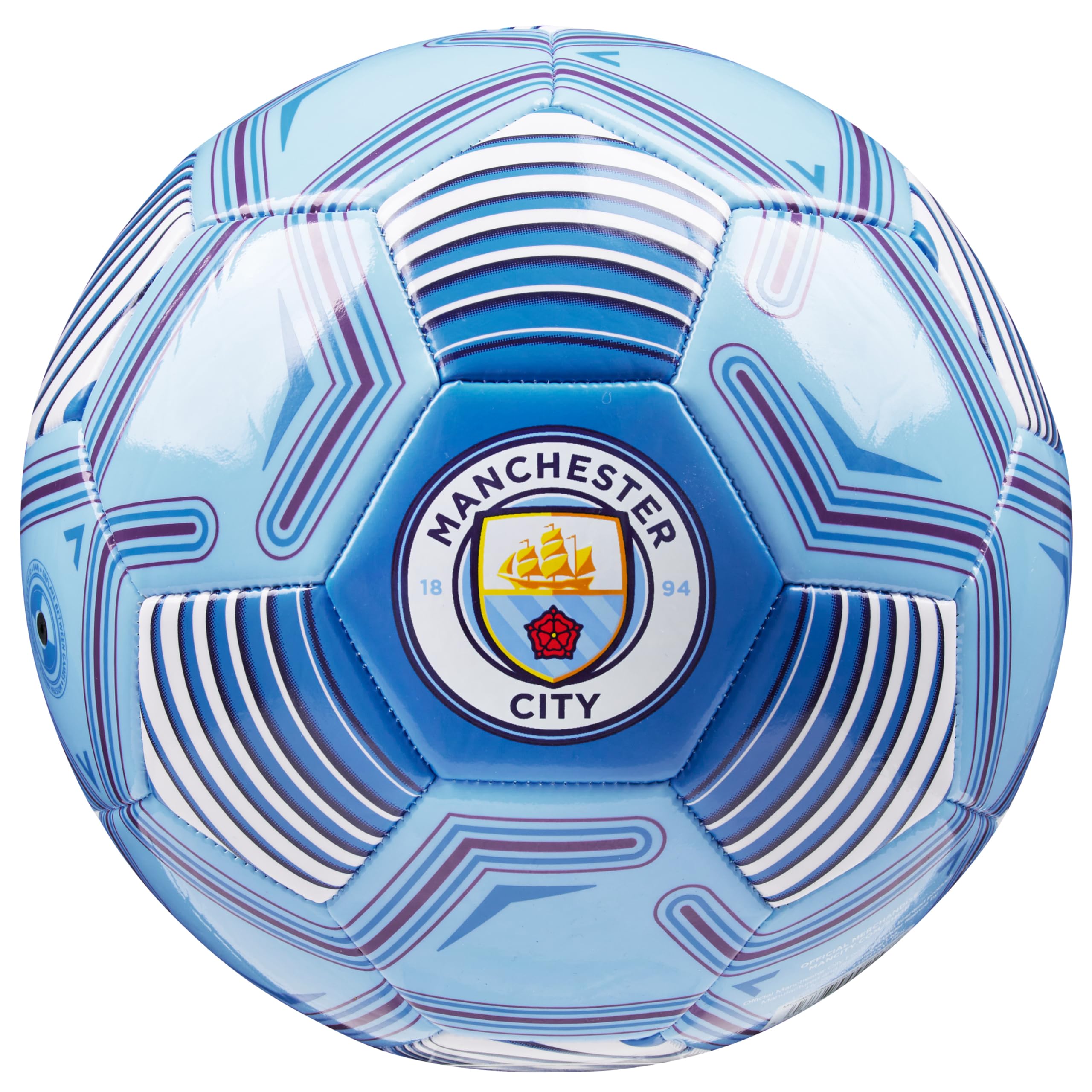 MANCHESTER CITY F.C. Football Soccer Ball for Adults Teenagers Kids Training Football Size 3, 4 or 5 Man City Merchandise (Blue, Size 3)