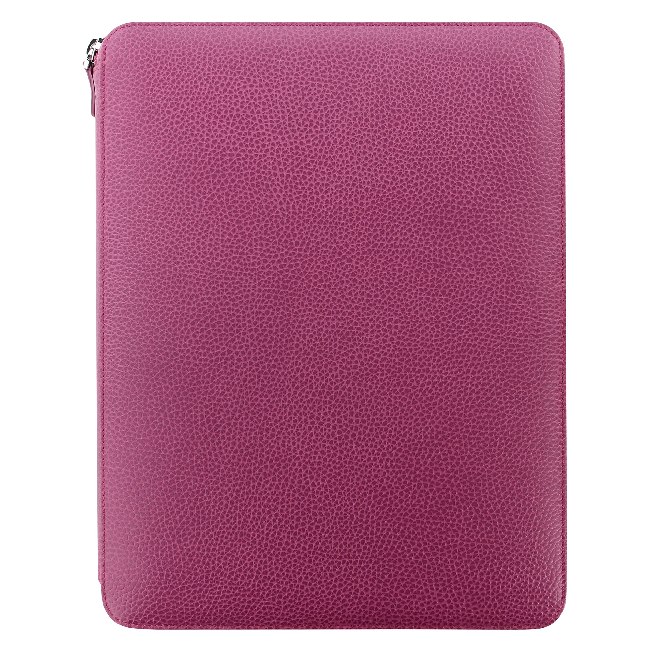 A4 Finsbury Zip Folio - raspberry