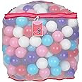 Click N' Play Plastic Balls for Ball Pit, Phthalate & BPA Free, Crush Proof Play Balls for Ball Pit, Pit Balls in Assorted Colors in Reusable and Durable Storage Mesh Bag with Zipper | 200, 1000 count