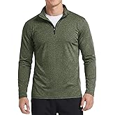 Boladeci Men's Quarter Zip Pullover Premium Fleece Lined Heather Long Sleeve Golf Shirts Midweight 1/4 Half Zip Sweatshirts