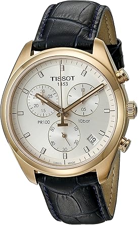 Tissot T1014173603100 - Reloj de Acero Inoxidable con Correa de Piel sintética Negra