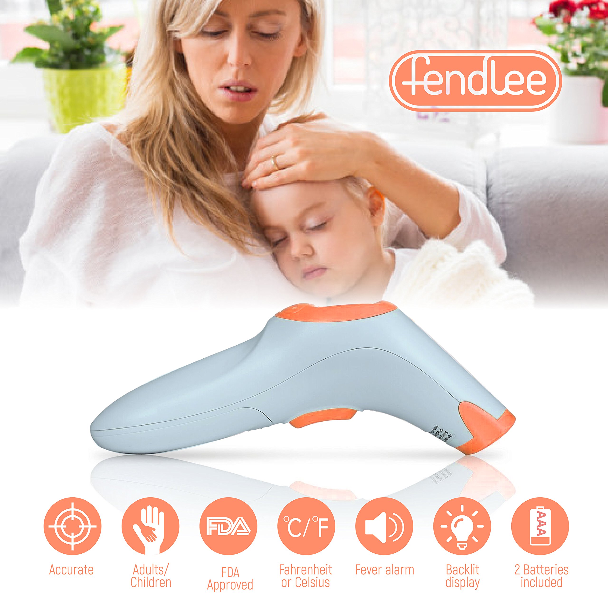 Fendlee Digital Infrared NonContact Forehead Thermometer Suitable for