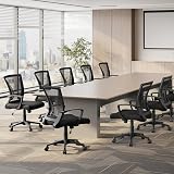 Yaheetech Adjustable Ergonomic Mesh Office Chair with Armrests - Black view 9