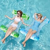 Sloosh 2 Packs Hammock Pool Floats Adults 4-in-1 Blue Green view 2
