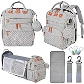 Orian Diaper Bag Backpack, Diaper Bag with Baby Changing Station, Large Travel Diaper Bag, Mosquito Net, USB Charging Port, Waterproof Unisex Baby Bag - 3 bonus gifts