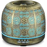 ARVIDSSON Essential Oil Diffuser for Home, 500ml Aromatherapy Diffuser | Metal Diffuser for Large Room, Ultrasonic Diffusers for Essential Oils, Humidifier with 7 Color LED Lights, Auto Shut-off