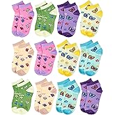 Gelante 12 Pairs Girl Children Toddler Kids Cotton Ankle Socks
