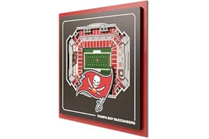 YouTheFan Officially-licensed NFL Stadium Series 3D Wall Art - multi-layer team stadium replica, detailed sports fan gift, indoor decor