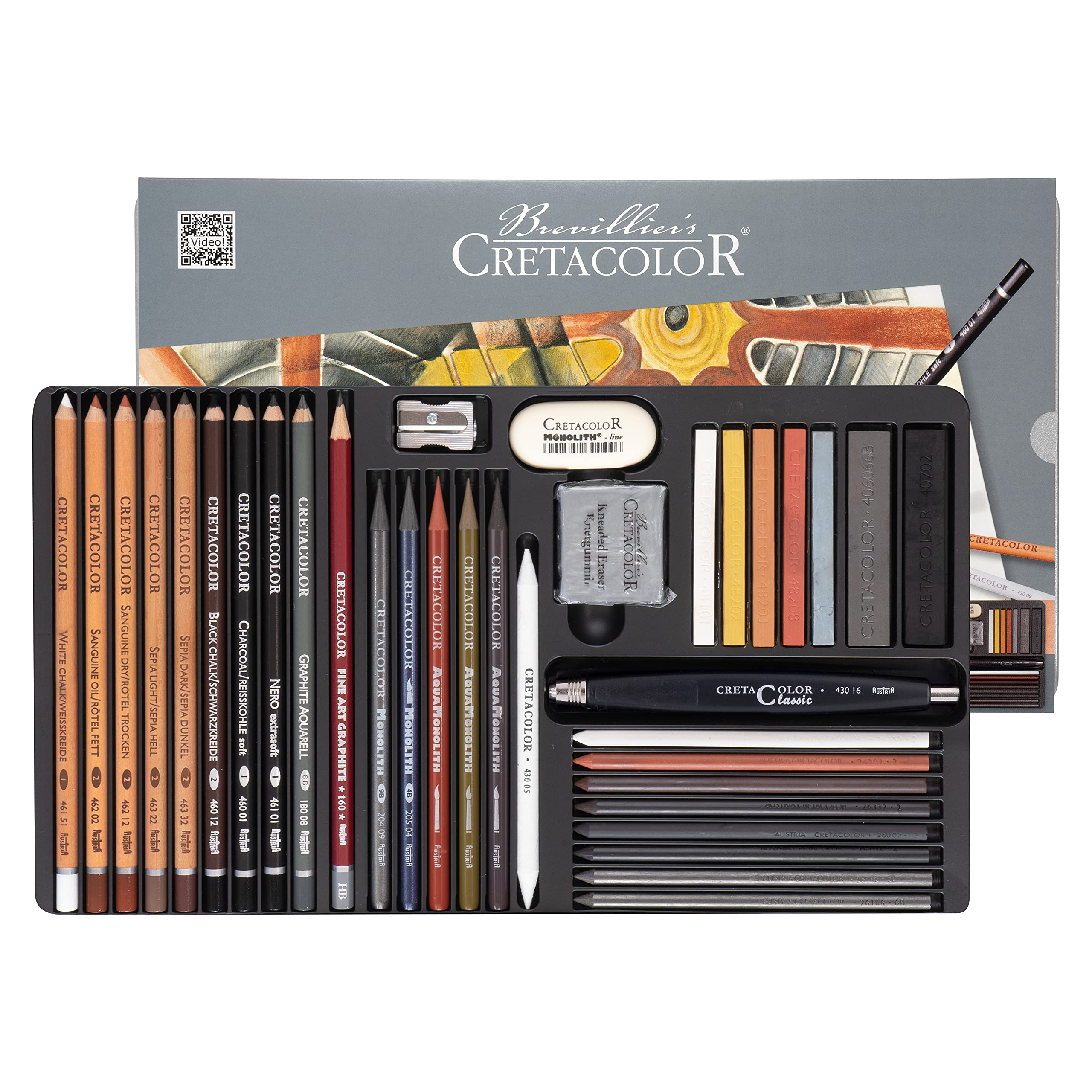 Cretacolor Ultimo 35 Piece Sketching Set - White