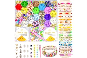 Momo's Den Bracelet Making Kit for Girls | Clay Beads Bracelet Making Kit | Clay Bead Kit | Friendship Bracelet Making Kit Best Gifts for Birthday with Premium Accessories, More for 3+ Age