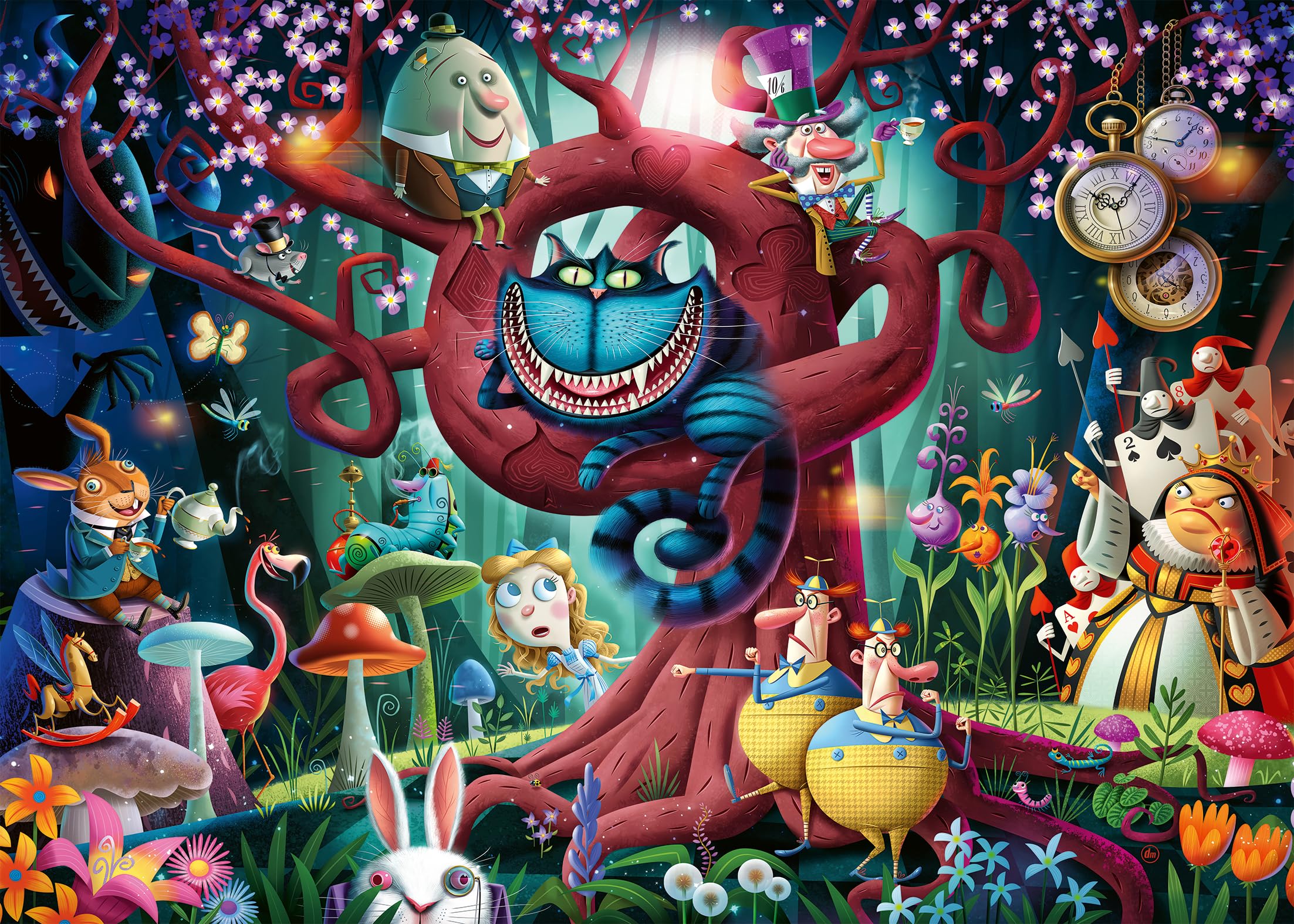 Ravensburger Almost Everyone is Mad - Alice in Wonderland Jigsaw Puzzles for Adults and Kids Age 12 Years Up - 1000 Pieces