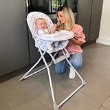 My Babiie Dani Dyer Elephants Compact Highchair White view 4