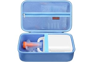Elonbo Carrying Case for Nebulizer Machine for Adults and Kids, UNOSEKS/MGLIFMLY/OWAREY/Quvidi/VITA-Mist/YEVLLDOO Portable Home Atomizer Travel Case, Desktop Asthma Inhaler Storage Holder, Blue