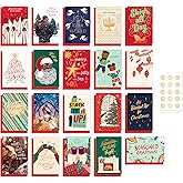 American Greetings 20 ct. African American Christmas Cards Boxed with Envelopes and Sticker Seals, (Christmas Cheer)