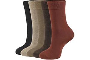 CLOSEMATE Lot de 5 paires de chaussettes fines confortables en coton doux et légères pour femme