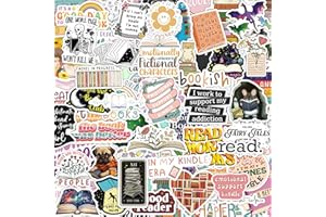 PURAESLA 156 PCS Book Stickers Pack for Kindle, EBook Accessory, Water Bottle, Laptop. Reading Stickers for Bookish Adults Kids Book Lovers, Teachers Reading Rewards for Students, Bookish