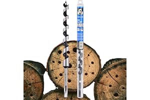 SOMADA 3/4-Inch x 12-Inch Auger Drill Bit for Wood, Hex Shank 3/8-Inch One Piece, Ship Auger Long Drill Bit for Soft and Hard Wood, Plastic, Drywall and Composite Materials