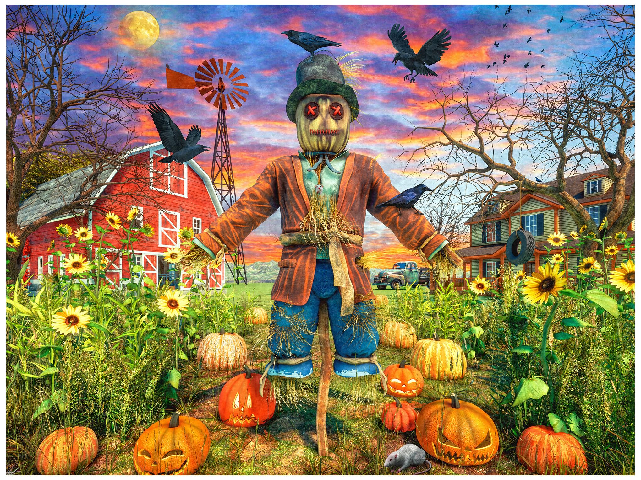 Vermont Christmas Company The Scarecrow Jigsaw Puzzle 550 Piece by