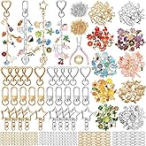 Highergo 922 Pcs Charms Lip Gloss Keychain Making Kit DIY Craft Supply Including 24 Keychain Clip 28 Extender Chain 208 Charms Jewelry Plier for Custom Bag Phone Crafting Jewelry Making Kit