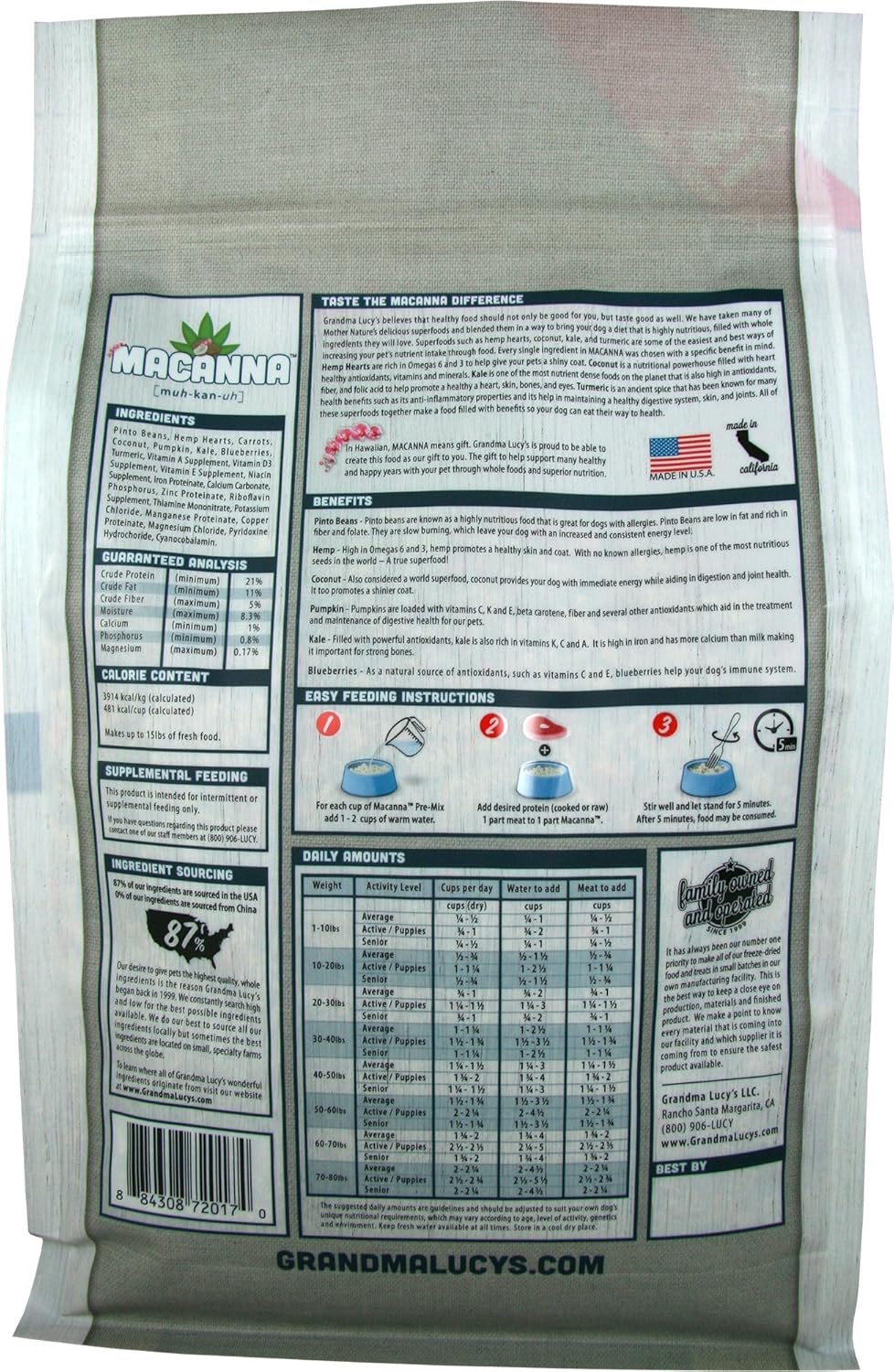 grandma lucy's macanna review