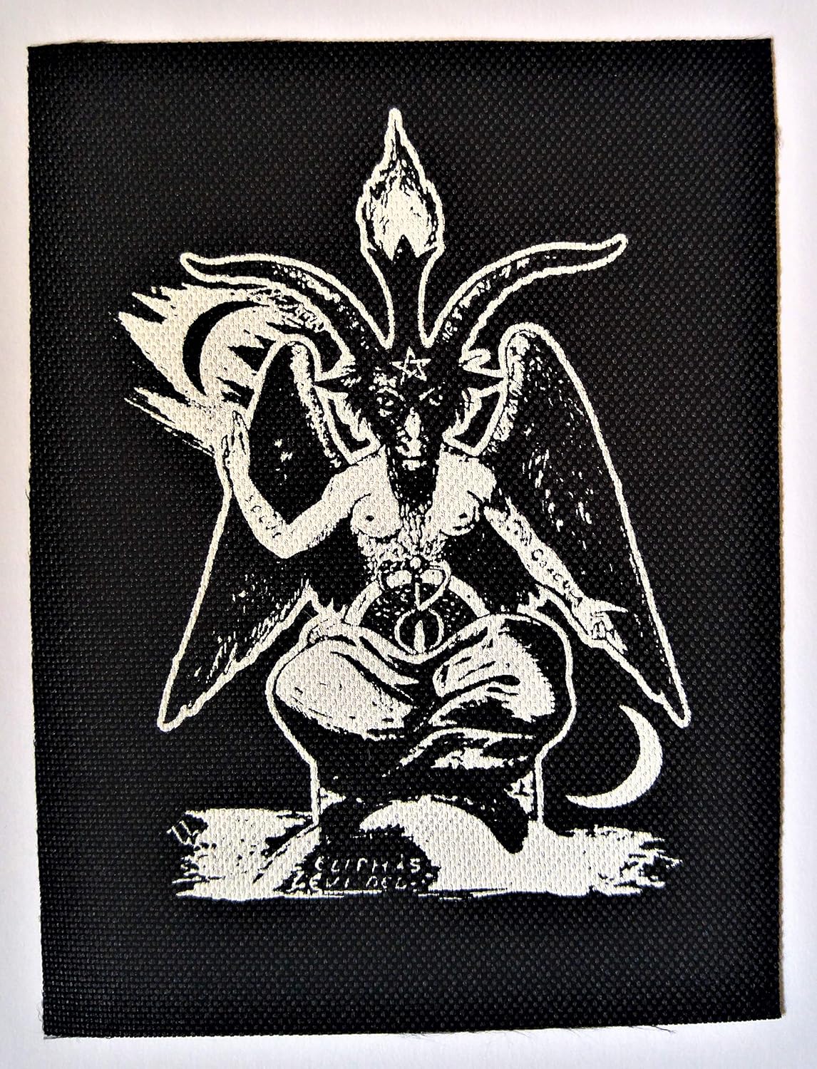 Amazon Com Baphomet Patch Demonic Pentagram Devil Demon Dragon Evil Goat Skull Goat S Head Gothic Metal Occult Punk Satan Satanic Skeleton Voodoo Wicca Witchcraft Leviathan Cross 666 Inverted Demon Arts Crafts