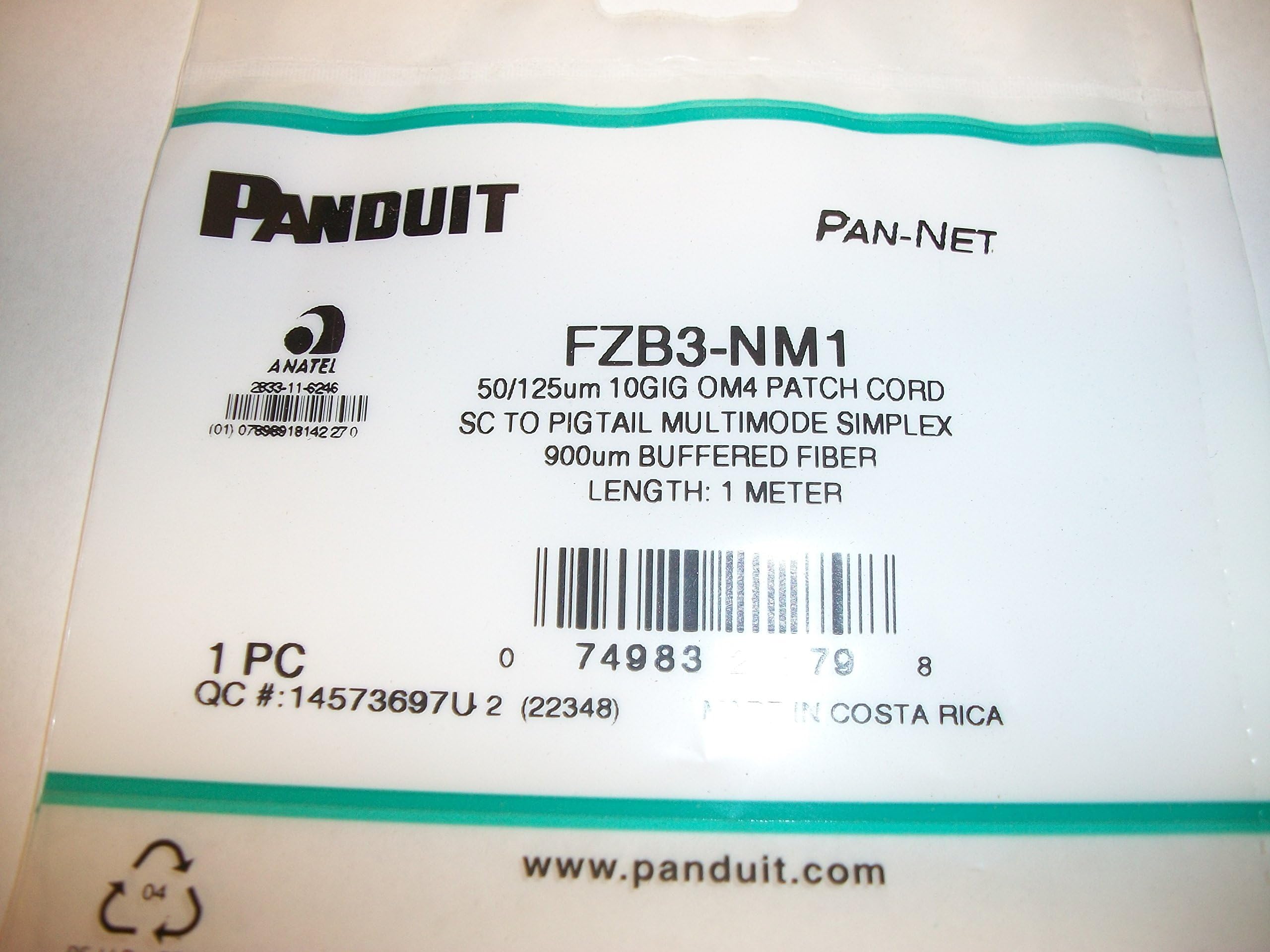 SC TO PIGTAIL MULTIMODE SIMPLEX 50/125um 10 GIG OM4 PATCH CORD