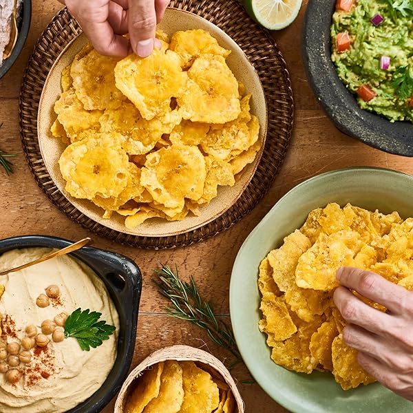 SAMIYA PLANTAIN CHIPS | BARBECUE | CRUNCHY TOSTONES SNACK | ALL-NATURAL, GLUTEN-FREE NON-GMO KOSHER OU | VEGAN & SOY-FREE | THIN CRISPY PLANTAIN CHIPS | NO ARTIFICIAL INGREDIENTS | LATIN FLAVOR | 5.3 OUNCE BAG