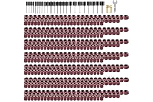 531Pcs Drum Sander Set, Sanding Drums Kit for Drum Sander 80 120 150 240 320 400 600 Grits with 24Pcs Drum Mandrels 2Pcs Self