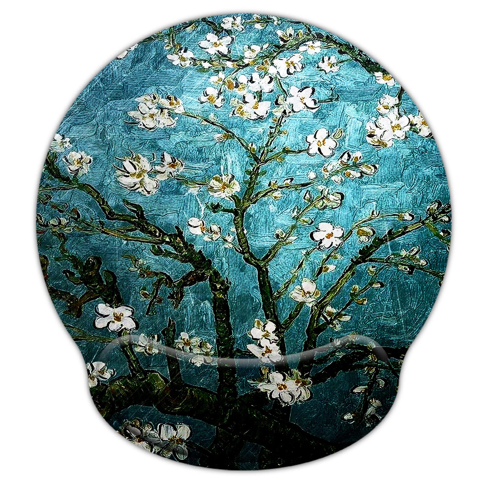 eyscar Mouse Pads for Computers Van Gogh Ergonomic Memory Foam Nonslip Wrist Support-Lightweight Rest Mousepad for Office,Gaming,Computer, Laptop & Mac,Pain Relief,at Home Or Work