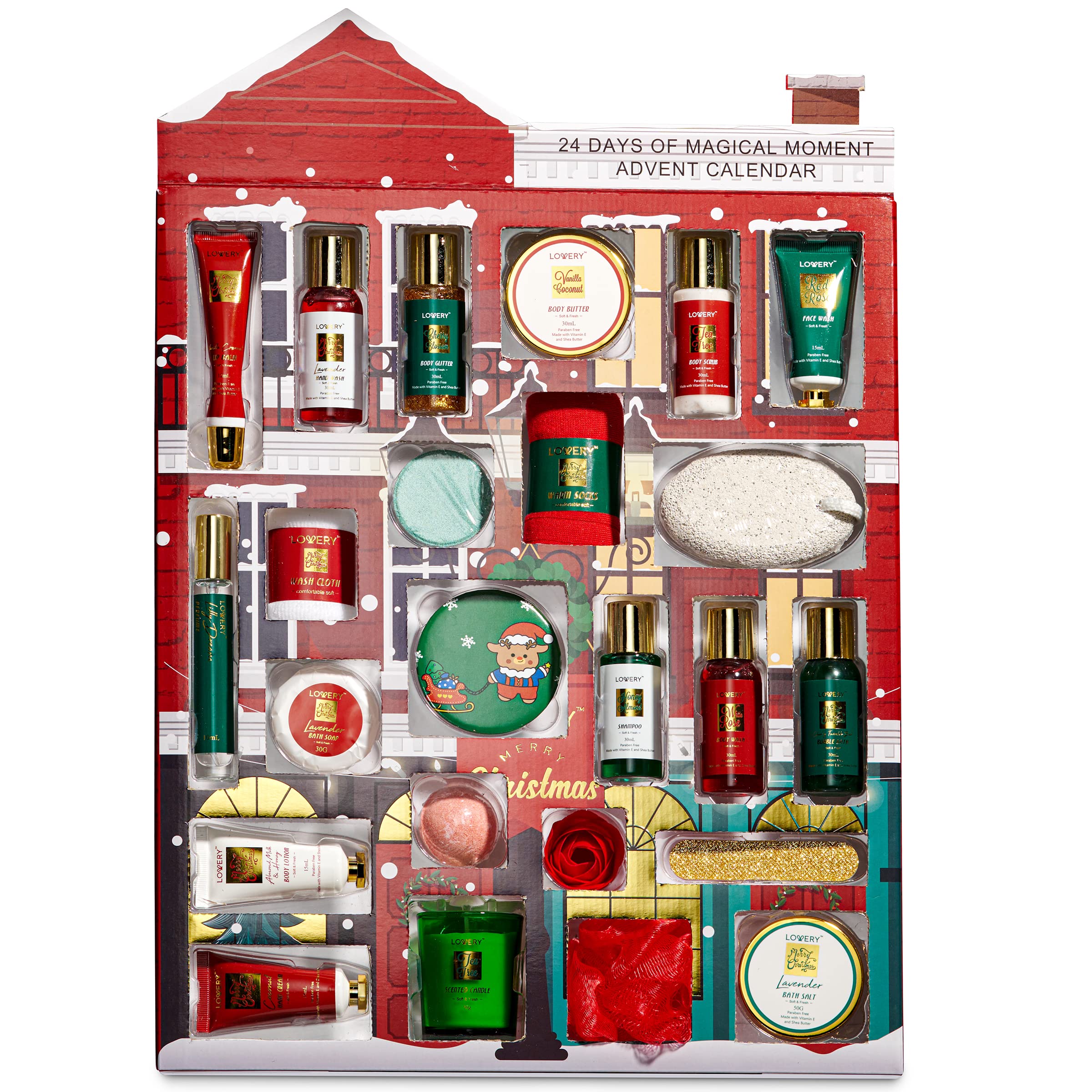 Advent Calendar for Adults - Advent Beauty Calendar 2025 Spa Christmas Advent Calendars for Teen Girls – Limited Edition Bath & Body Gift Set – Makeup & Skincare Countdown Calendar
