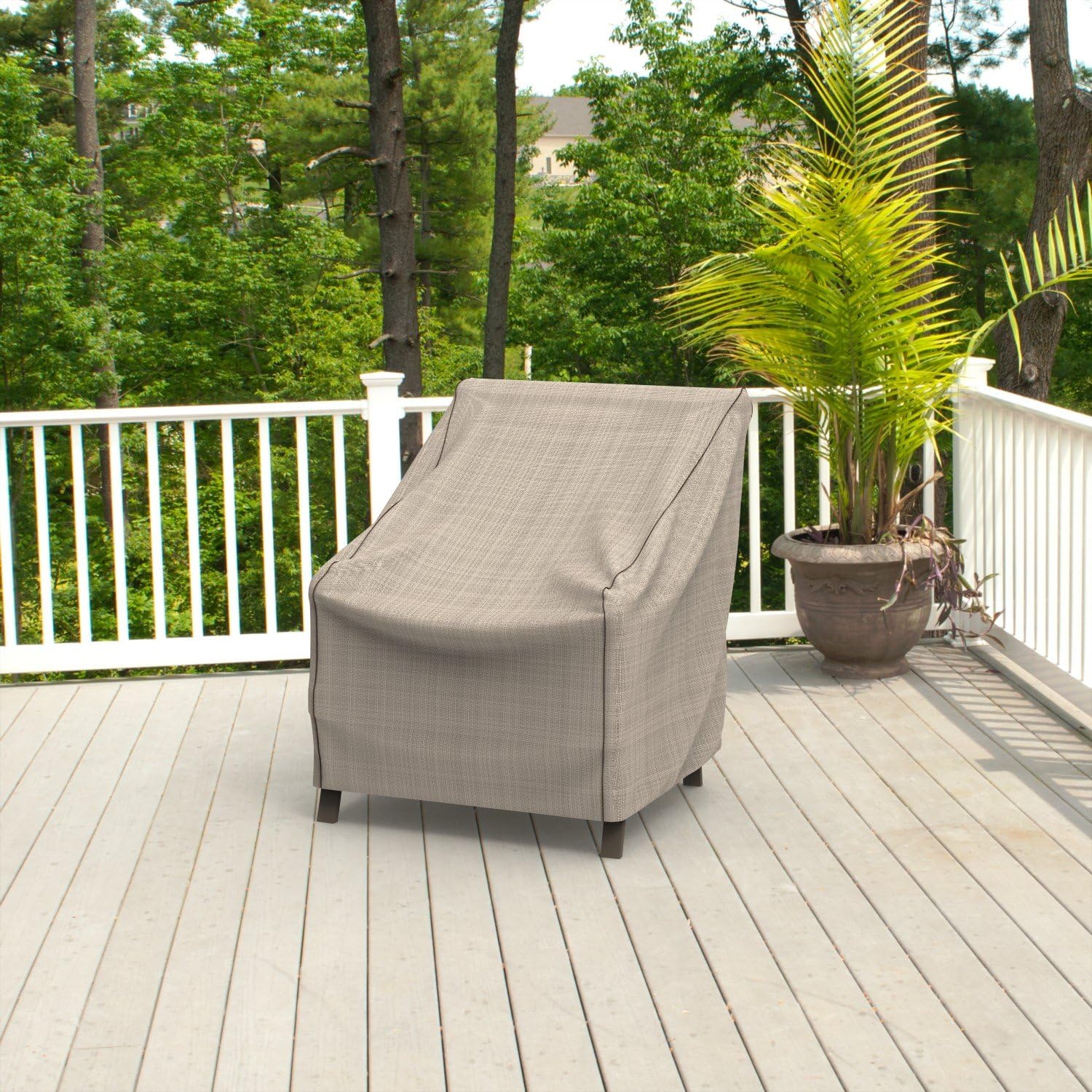 Budge P1A03PM1 English Garden Patio Chair Cover Heavy Duty and Waterproof, Small, Tan Tweed : Garden & Outdoor