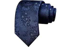 GUSLESON 3.15"(8cm) Fashion Floral Ties Mens Woven Jacquard Necktie for Wedding