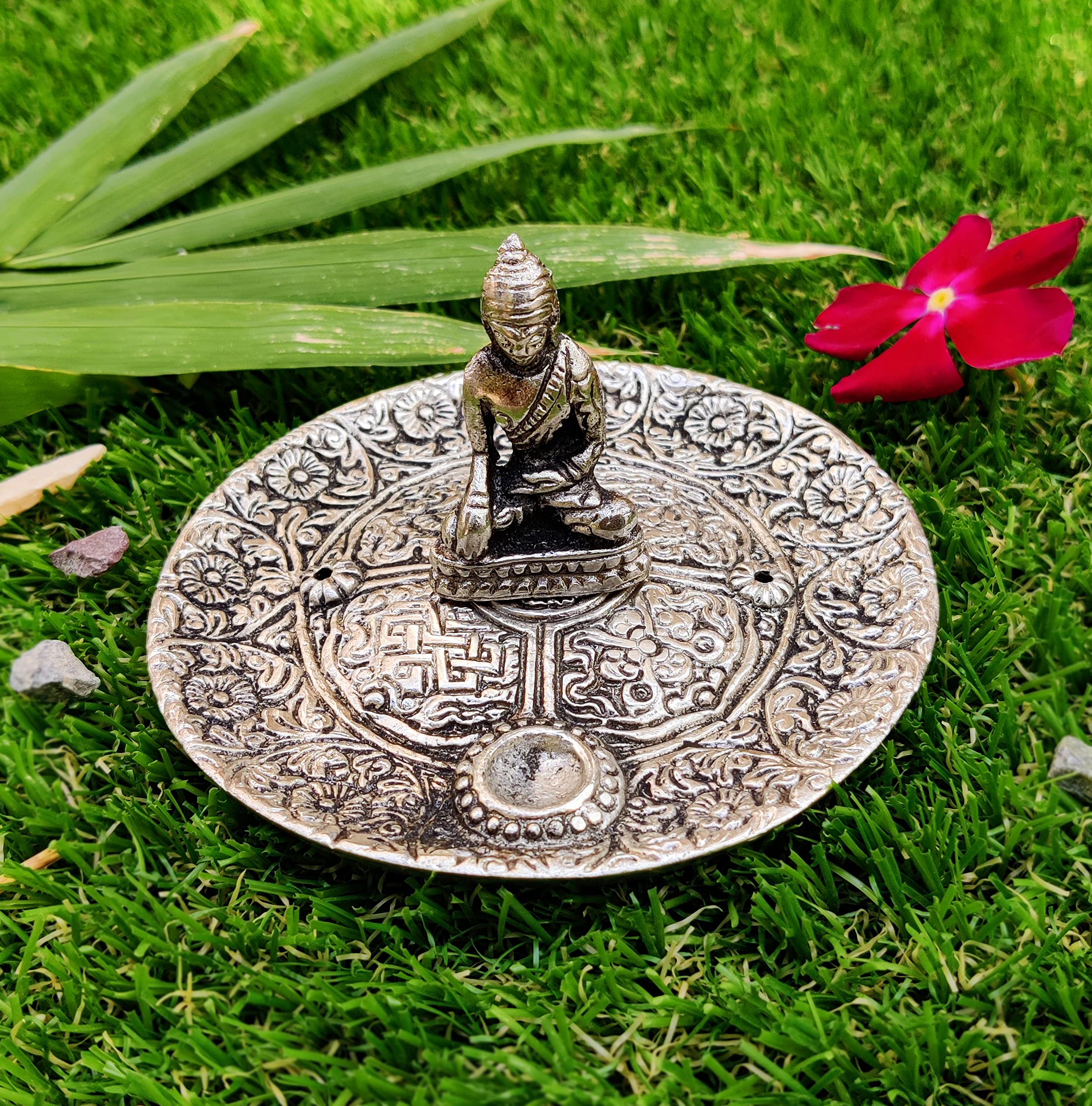Wonder Care WC_ Buddha Incense Burner Holder Statue Plate Decorative Items for Home and Living Room | Buddha Plate with Bag