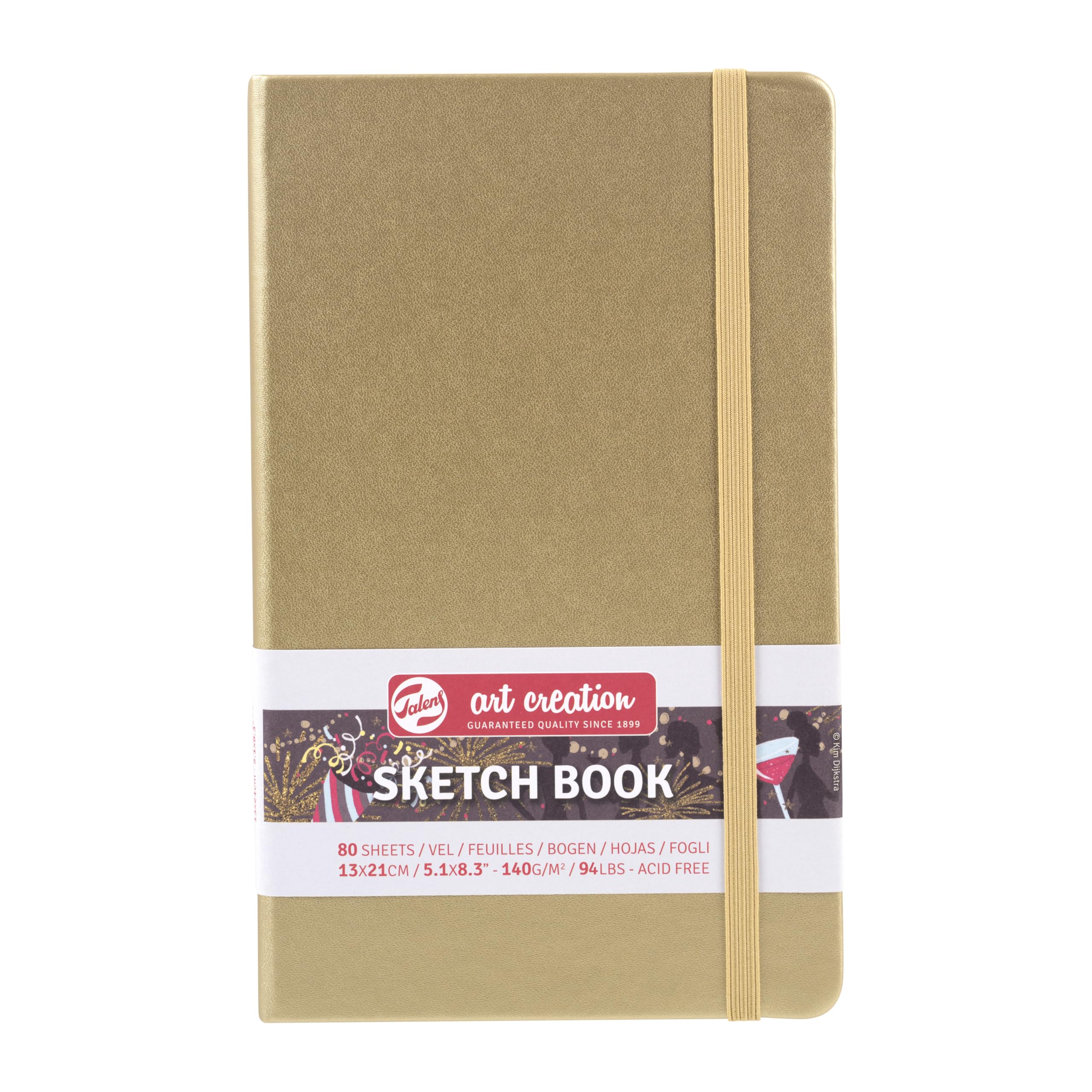 Talens Art Creation Sketchbook 80 Sheets, 13 cm x 21 cm Size, White Gold