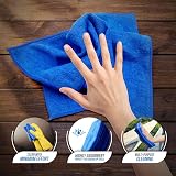 TDBS Microfiber Cleaning Cloth 40x40cm Large Blue 20 Pack Super Absorbent view 2